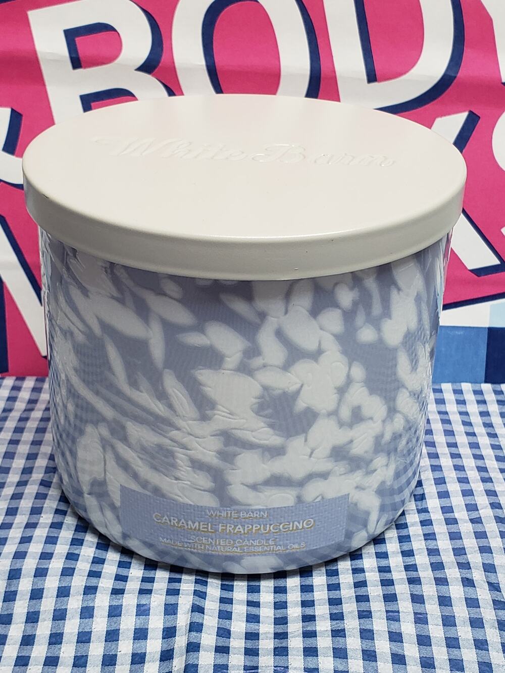 BBW Caramel Frappuccino White Barn Large 3 Wick Candle